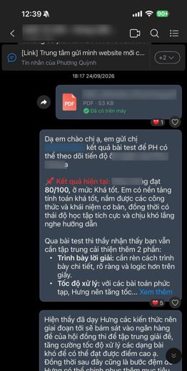AMC 12 · bài test 80/100 — ảnh kết quả của học viên 8020