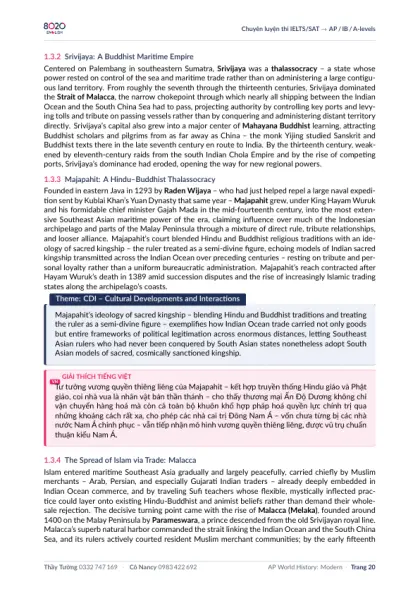 Trang trong sách AP World History Modern